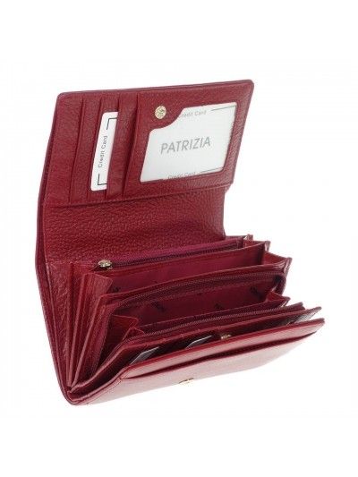 portfel skórzany w rozmiarze PATRIZIA IT112/czerwony